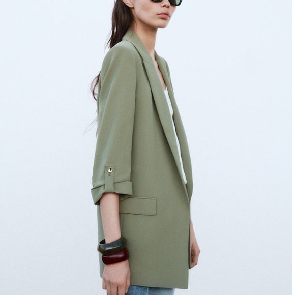 BLAZER WITH ROLLED-UP SLEEVES - Picture 3 of 6